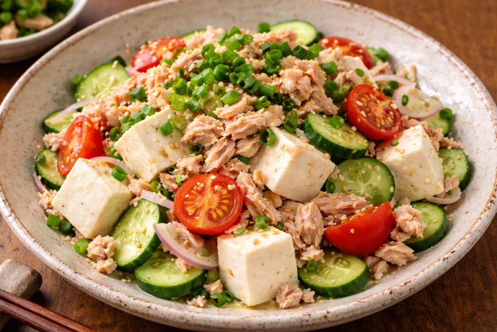 豆腐とツナの和風サラダ