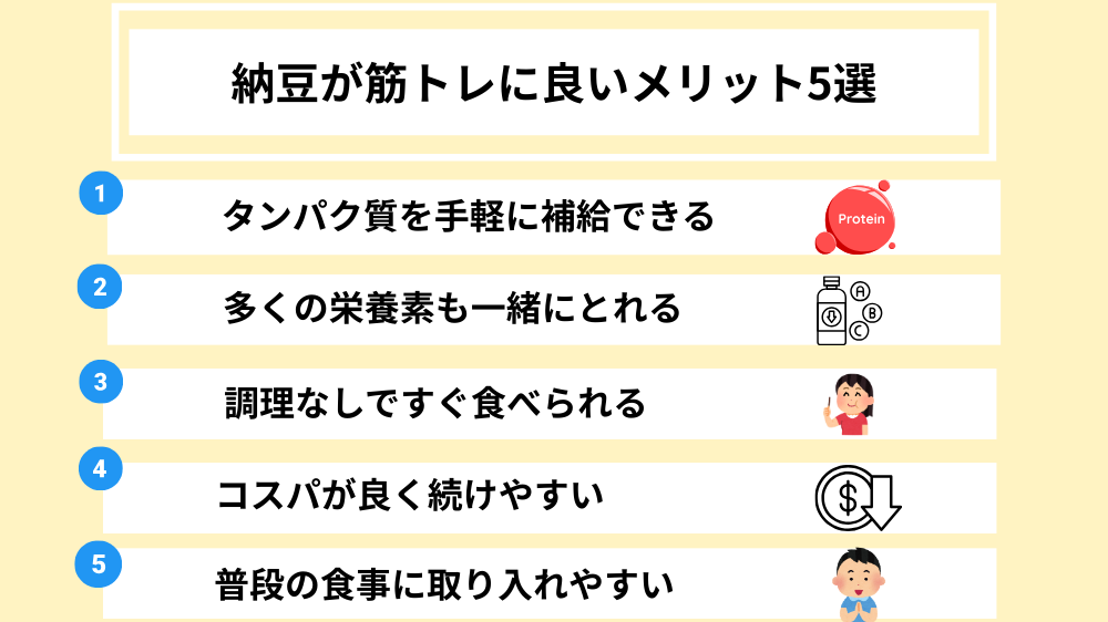 納豆が筋トレに良いメリット5選