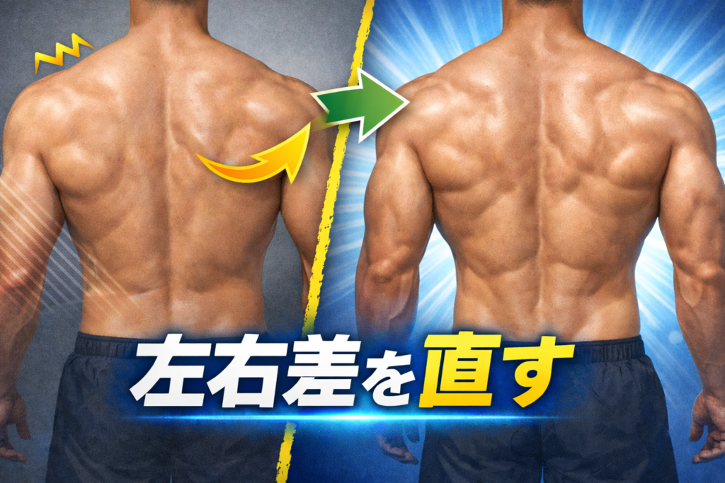 背中の左右差を直すポイント